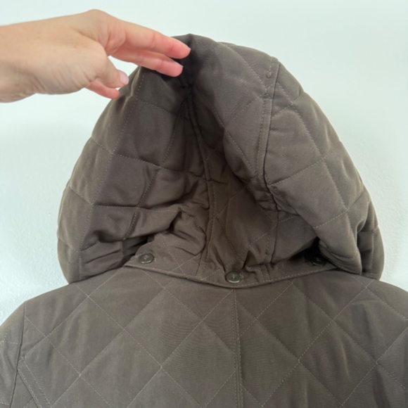 ESPRIT quilted barn jacket with removable hood size L vintage - Picture 3 of 13